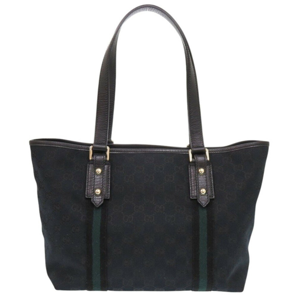 GUCCI Authentic Black Canvas Tote Bag - Picture 4 of 10